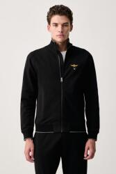 Aeronautica Militare cipzáras melegítőfelső férfi pamut elasztánnal - fekete XXL - answear - 55 990 Ft