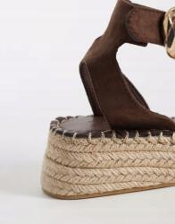 South Beach barna espadrilles platform szandál B25 39