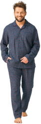 Key pijama bărbați cu nasturi Key 406 negru FLANELĂ: L (34990 L)