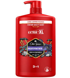 Old Spice Nightpanther férfi 3 az 1-ben tusfürdő, sampon és arclemosó - étcsokoládés és vaníliás illat - 1000 ml (8700216452670)
