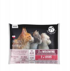 Pet Republic PetRepublic nedves macskaeledel tasak adult marha lazac 4x100g