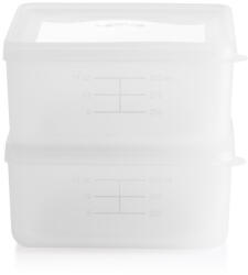 Lékué kis méretű frissentartó tárolódoboz szett fagyasztóba - 2db-os, 500ml, szagmentes fedéllel, műanyag, áttetsző