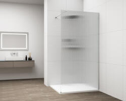 POLYSAN ESCA CHROME Walk-in zuhanyfal, falra szerelhető, flutes üveg, 1000mm (ES1310-01) (POLYSAN-ES1310-01)