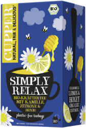 Cupper Bio Simply Relax Kamilla, Citrom & Méz Gyógynövénytea (20 filter)