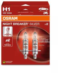 OSRAM Bec Osram Night Breaker Silver H1 12V 55W P14, 5s Set 2 buc (12107783)