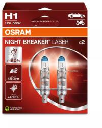 OSRAM Bec Osram Night Breaker Laser Next Generation H1 12V 55W P14, 5s Set 2 buc (12107763)