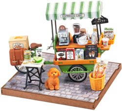 Rolife Puzzle 3D, Caruciorul cu cafea aromata, 162 piese (DG182)