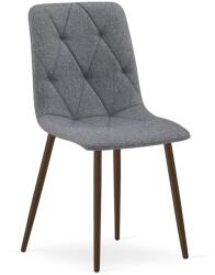 FDY Scaun Bucatarie/Dining Fido Picioare Finisaj Lemn Culoare Nuc, Textil Gri