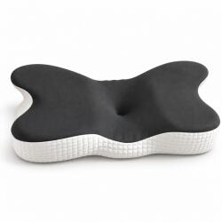 PillePárna pillangó párna 1 db - szürke, ergonomikus memóriahabos nyakpárna (PP-NEKEM-SZURKE)