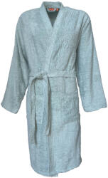 Nef Nef Homeware Halat de baie bumbac albastru mărimea L, 380 g/m2, cu guler tip sal, Nef-Nef Promise