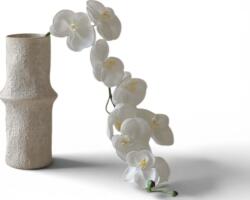 Botane Floare artificială Botane orhidee 155 cm, albă, cu flori mari (BOT-WH-OR-002)