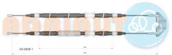ADRIAUTO Cablu, Frana De Parcare Spate 33.0209. 1 Opel Astra G/Astra G Classic (33.0209.1)