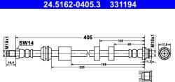 ATE Furtun Frana 24.5162-0405.3 Volvo V60 I/V60 I Cross Country/Xc70 Ii (24.5162-0405.3)