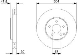 Bosch Disc Frana 0986479333 Mercedes-Benz E-Class/E-Class T-Model (0986479333)
