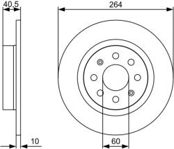 Bosch Disc Frana 0986479517 Abarth Grande Punto/Punto/Punto Evo Fiat Grande Punto (0986479517)