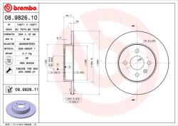 BREMBO Disc Frana 08.9826. 11 Chevrolet Meriva Opel Astra H Twintop/Combo/Corsa C (08.9826.11)
