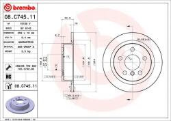 BREMBO Disc Frana 08. C745.11 Mini Mini (08.C745.11)