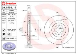 BREMBO Disc Frana 09.8403. 11 Seat Leon (09.8403.11)