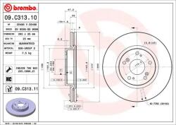BREMBO Disc Frana 09. C313.11 Honda Accord Ix/Accord X/Civic Ix/Civic X/Hr-V/Vezel (09.C313.11)