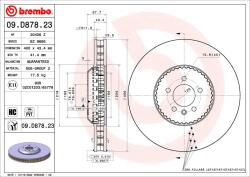 BREMBO Disc Frana 09. D878.23 Land Rover Range Rover Iv/Range Rover Sport Ii (09.D878.23)