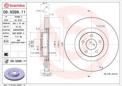 BREMBO Disc Frana 09. N399.11 Ford Focus Iv/Kuga Iii (09.N399.11)