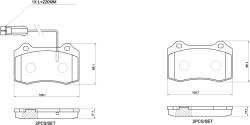BREMBO Set Placute Frana, Frana Disc P48002 Maserati Ghibli Iii/Quattroporte Vi (P48002)