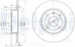 DELPHI Disc Frana Bg3771 Opel Combo/Corsa B/Corsa C/Tigra Twintop Vauxhall Corsa Mk Ii (BG3771)
