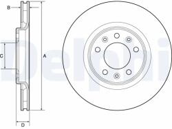 DELPHI Disc Frana Bg4806C Citroën Jumpy Iii/Spacetourer Opel Vivaro C/Zafira Life (BG4806C)