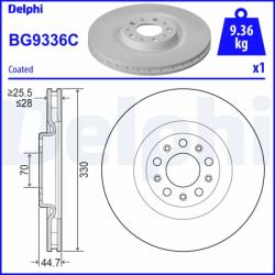 DELPHI Disc Frana Bg9336C Alfa Romeo Giulia/Stelvio (BG9336C)