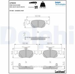 DELPHI Set Placute Frana, Frana Disc Lp3633 Ford Usa Mustang Kia Cerato Iv Lexus Nx Ii (LP3633)
