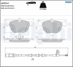 DELPHI Set Placute Frana, Frana Disc Lp3717 Bmw X5/X6 (LP3717)