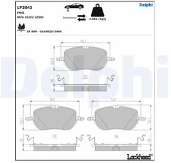 DELPHI Set Placute Frana, Frana Disc Lp3843 Mercedes-Benz C-Class/C-Class All-Terrain (LP3843)