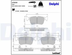 DELPHI Set Placute Frana, Frana Disc Lp3929 Honda Civic Xi (LP3929)