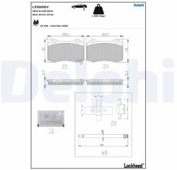 DELPHI Set Placute Frana, Frana Disc Lp5009Ev Tesla Model S/Model X (LP5009EV)