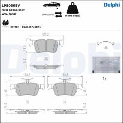 DELPHI Set Placute Frana, Frana Disc Lp5059Ev Ford (Changan) Mustang Mach-E (LP5059EV)