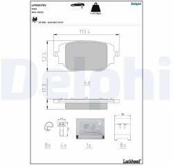 DELPHI Set Placute Frana, Frana Disc Lp5057Ev Citroën Jumpy Iii/Spacetourer (LP5057EV)
