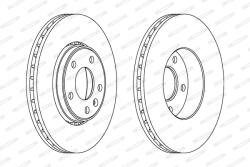 FERODO Disc Frana Ddf1204C-1 Nissan Primastar Opel Vivaro A Renault Trafic Ii/Vel Satis (DDF1204C-1)