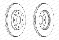FERODO Disc Frana Ddf1279C Chevrolet Aveo/Aveo / Kalos/Lanos/Spark Daewoo Cielo/Kalos (DDF1279C)