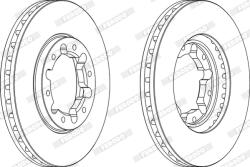 FERODO Disc Frana Ddf1552C-1 Nissan Patrol Gr V/Patrol Gr V Pick-Up (DDF1552C-1)