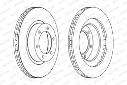 FERODO Disc Frana Ddf1594C Lexus Gx Toyota 4 Runner Iv/Land Cruiser Prado (DDF1594C)