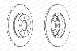 FERODO Disc Frana Ddf1784C Fiat Grande Punto Opel Corsa D Vauxhall Corsa Mk Iii (DDF1784C)