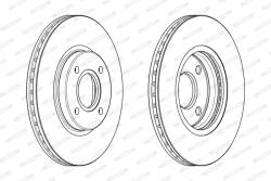 FERODO Disc Frana Ddf2461C Ford B-Max/Fiesta/Fiesta Vi/Fiesta Vii/Tourneo Courier B460 (DDF2461C)