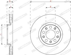 FERODO Disc Frana Ddf2773C Alfa Romeo Giulia (DDF2773C)