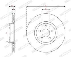 FERODO Disc Frana Ddf3053C Ford Tourneo Connect / Grand Tourneo Connect V408 (DDF3053C)