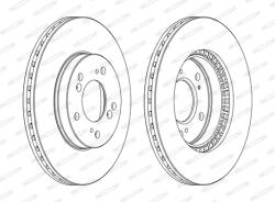 FERODO Disc Frana Ddf829C Acura Legend/Legend Ii/Rl Honda Cr-V I/Hr-V/Integra/Odyssey (DDF829C)