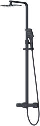 Cersanit Larga set de duș perete cu termostat cu duș de ploaie negru S951-788 (S951788)