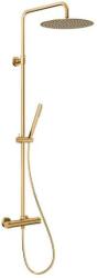 Armatura Moza Brushed Light Gold set de duș perete cu termostat cu duș de ploaie auriu 5736-921-39 (573692139)