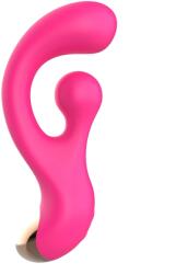 STD Vibrator Rabbit Sani, 10 Moduri Vibratii, 10 Moduri Rotatii pentru Stimulatorul Clitoridian, Silicon, USB Magnetic, Roz, 17.7 cm Vibrator