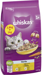 Whiskas száraz Sterile Csirke Adult 2, 8kg+1kg GRÁTISZ