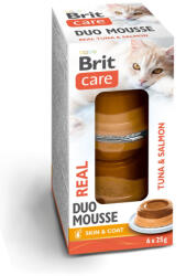 Brit Care Cat Double Layer Mousse tonhallal és lazaccal 6 × 25 g